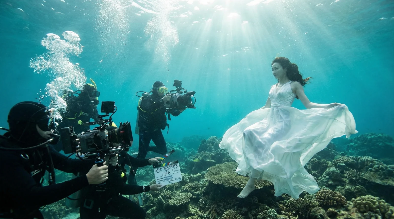 四虎萝莉岛栏目水下拍摄现场花絮